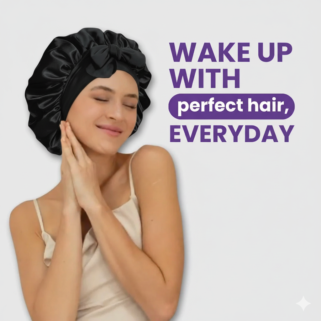 Double-Layer Satin Bonnet for Healthier Hair